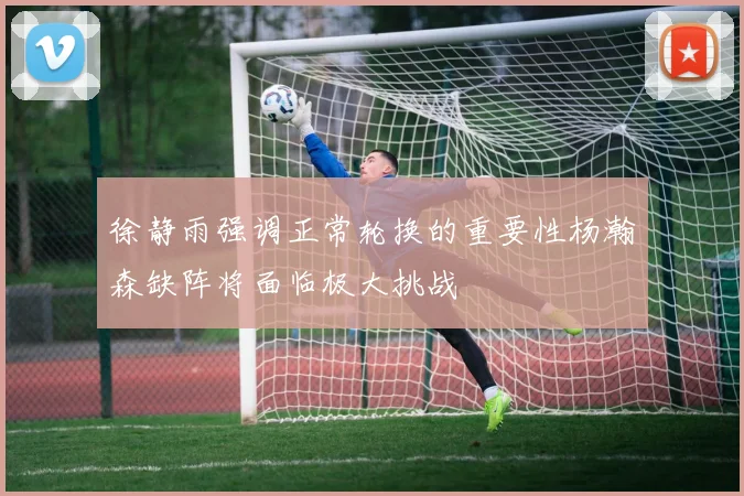 徐静雨强调正常轮换的重要性杨瀚森缺阵将面临极大挑战
